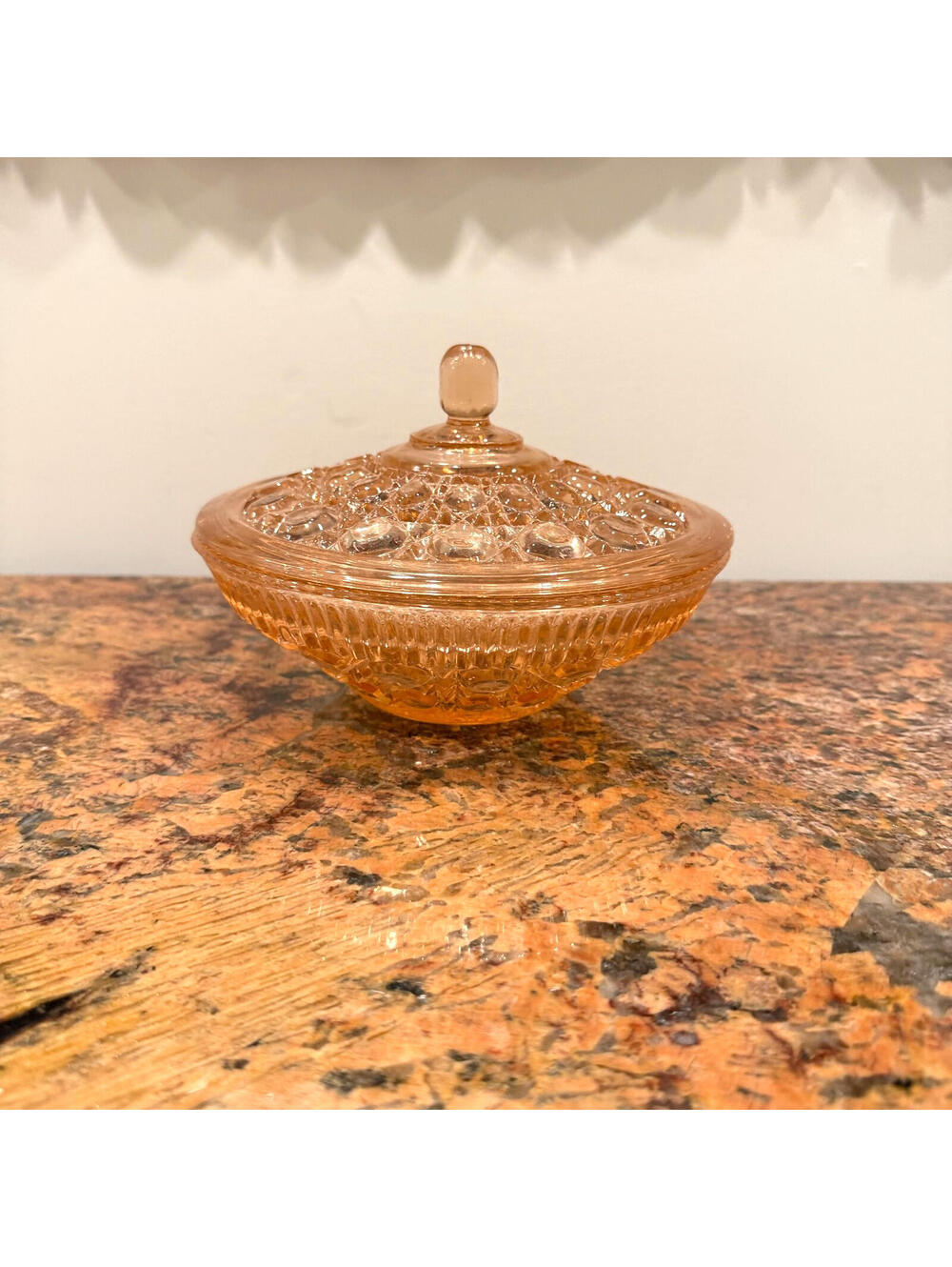 Vintage Pink Indiana Glass Windsor Candy Dish